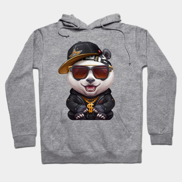 Panda Hip-Hop Super Star Hoodie by stonemask